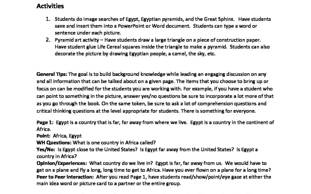 Archeology Teacher Notes