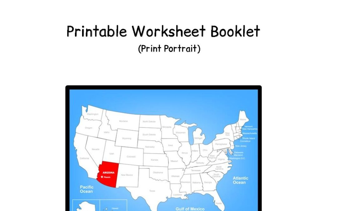 Arizona becomes a state Worksheets Portrait