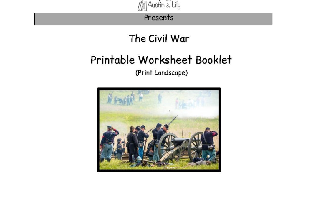 Civil War Worksheets Landscape