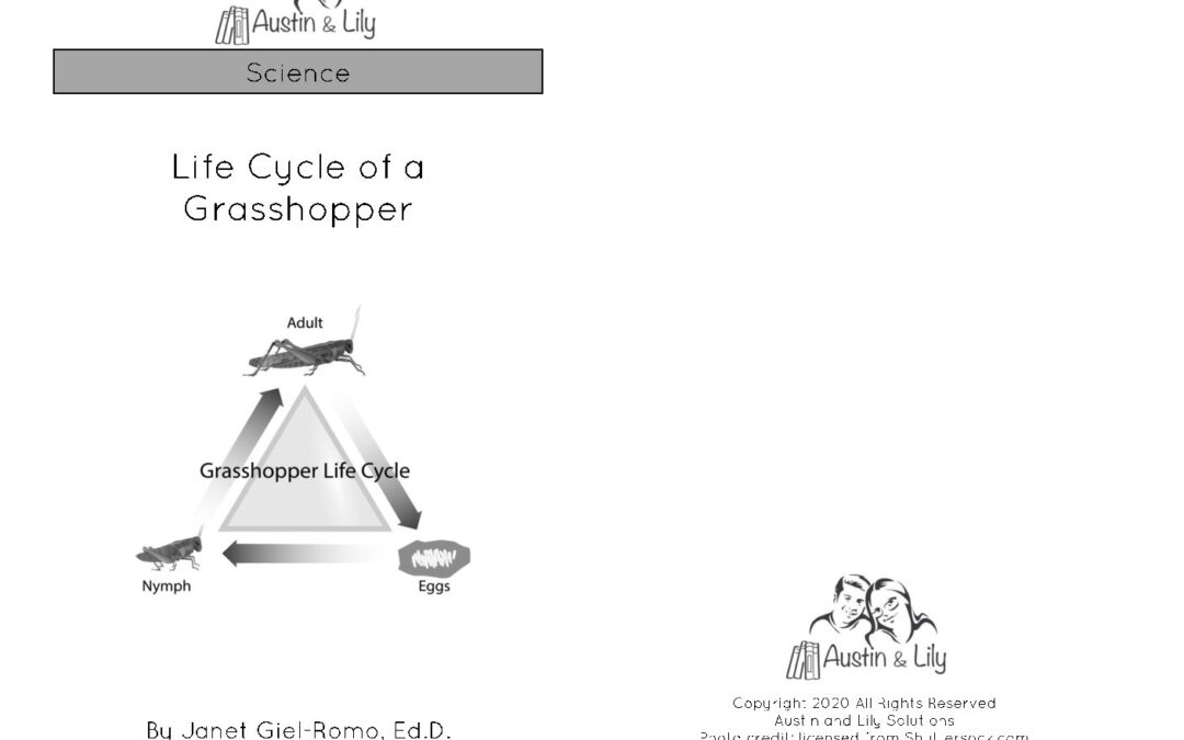 L Life Cycle of Grasshopper Book BW