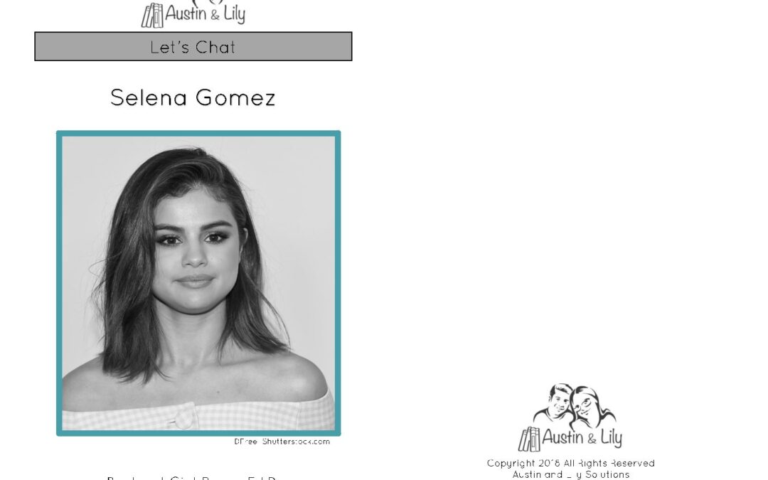L Selena Gomez Book BW