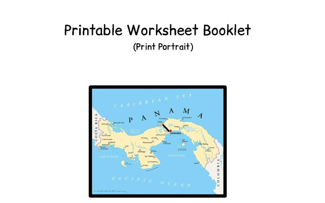 Panama Canal Worksheets Portrait