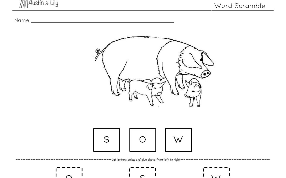 Pig landscape worksheets-1