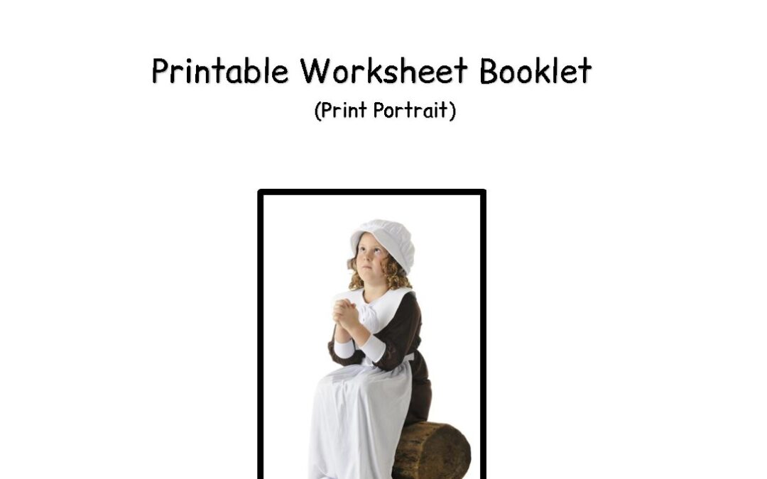 Pilgrim Worksheets Portrait