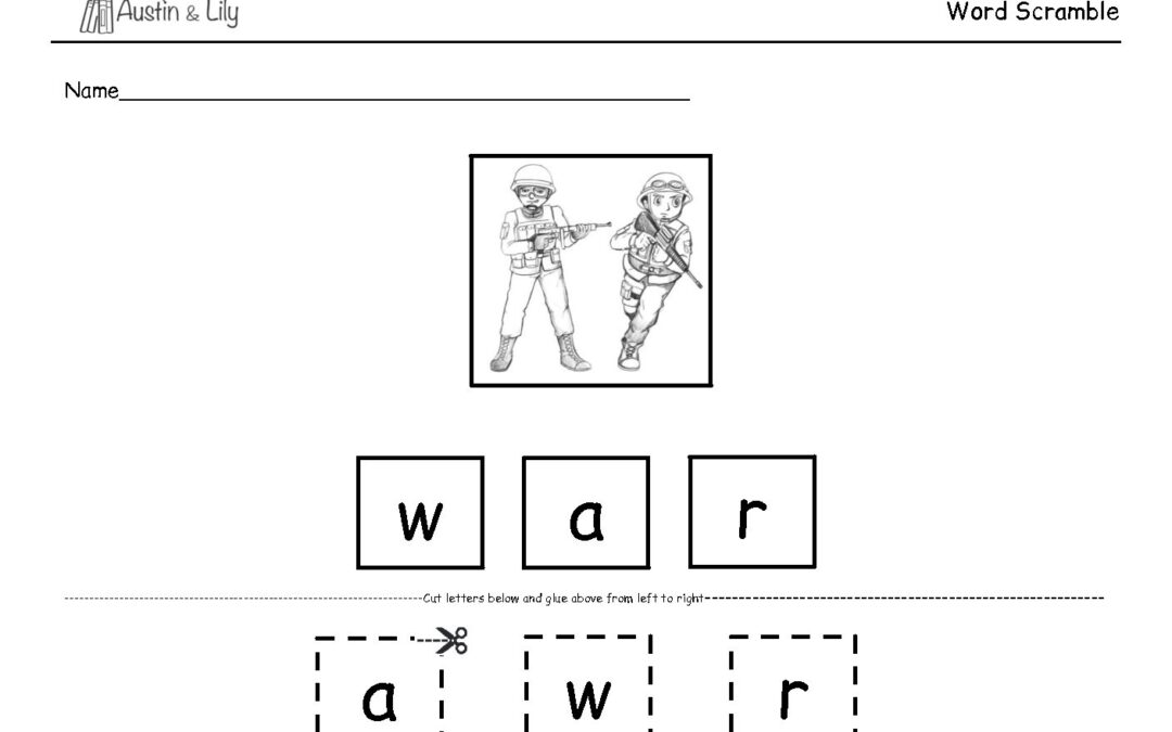 WW 1 Landscape Worksheets