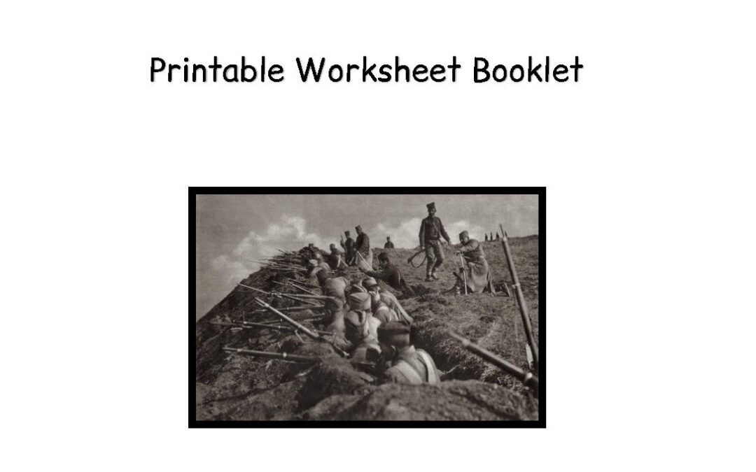 WW1 Worksheets Portrait