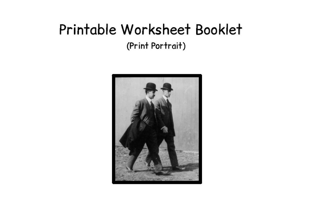 Wright Brothers Worksheets Portrait