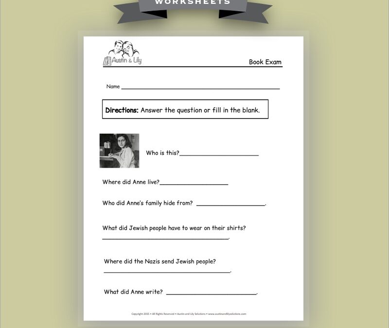 anne frank worksheet 1