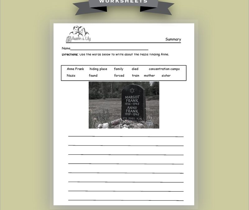 anne frank worksheet 4