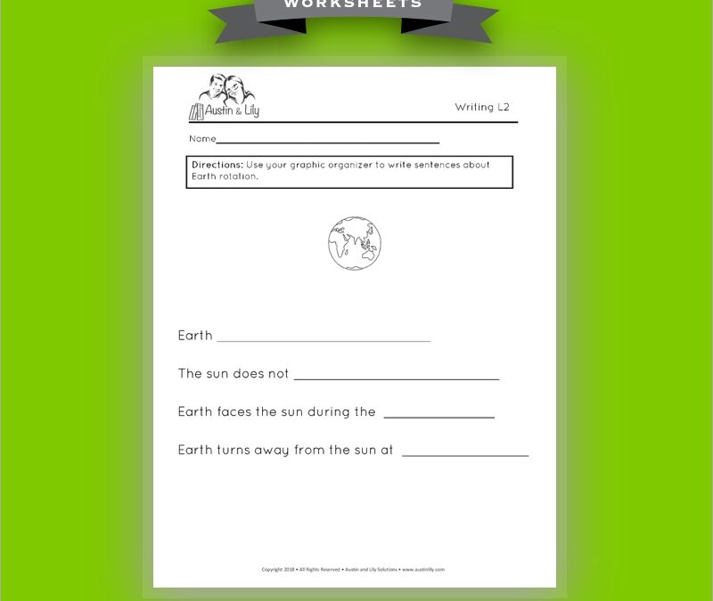earth rotation worksheet 4