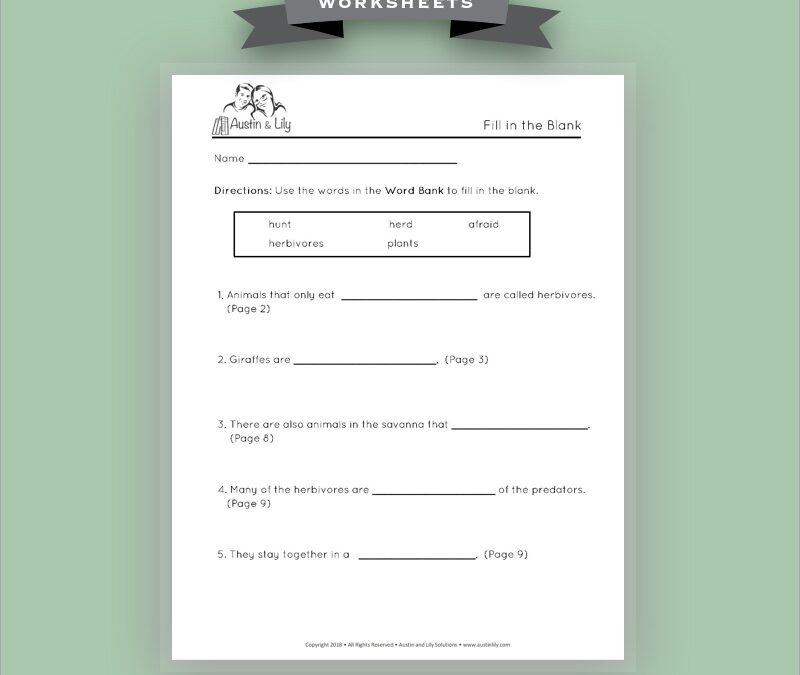 herbivores worksheet 3