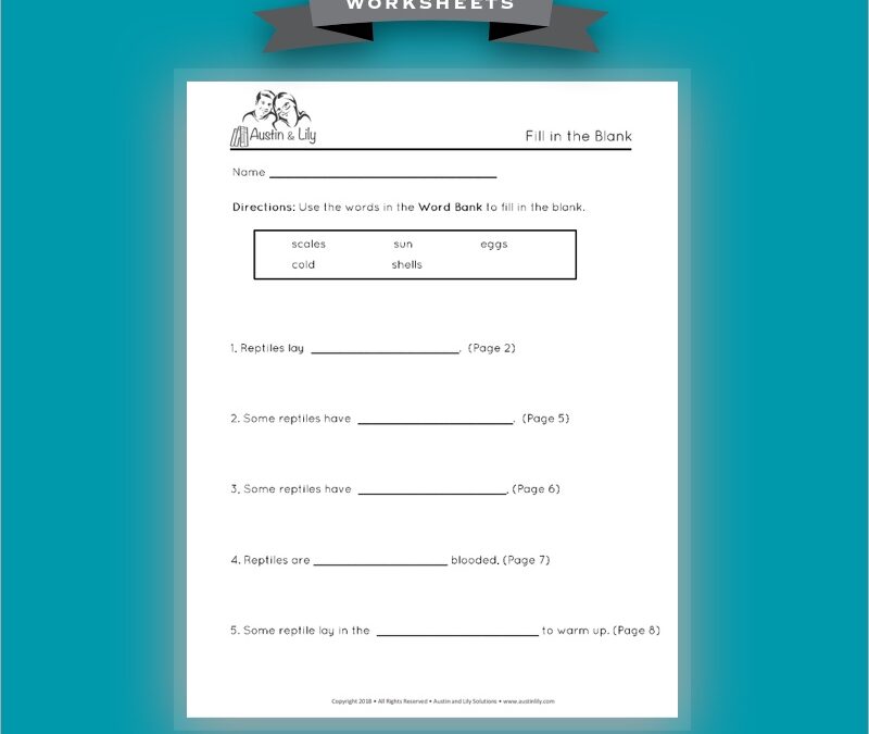 reptiles worksheet 2