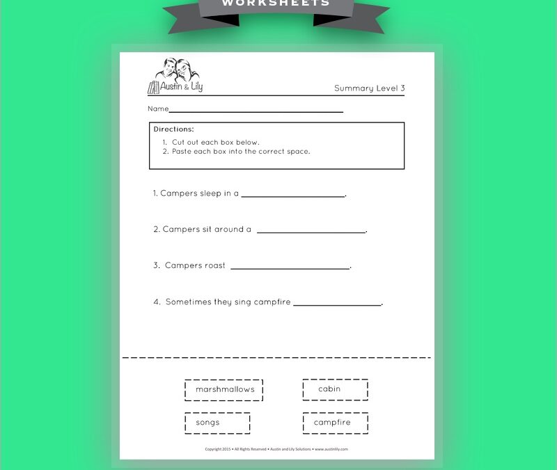 summer camp worksheet 2